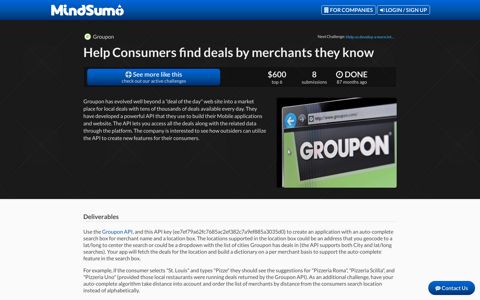 Groupon | Help Consumers find deals by merchants they ...
