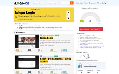 Izinga Login - A database full of login pages from all over the ...