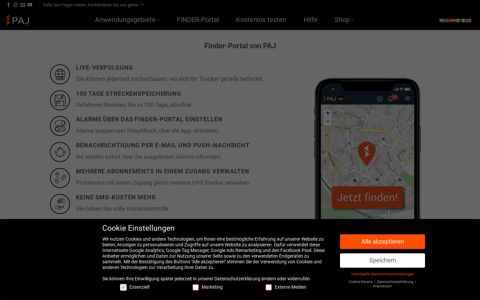 Ortungsportal für GPS Tracker vom Testsieger | PAJ GPS