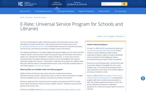 E-Rate: Universal Service Program for Schools and Libraries ...