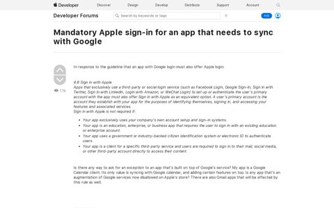 Mandatory Apple sign-in for an app… | Apple Developer Forums
