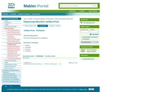 ROLAND JurWay: Tarifdetails | Gothaer Makler-Portal
