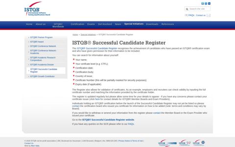 ISTQB® Successful Candidate Register - ISTQB ...