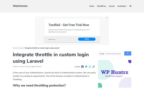Integrate throttle in custom login using Laravel | WebOmnizz