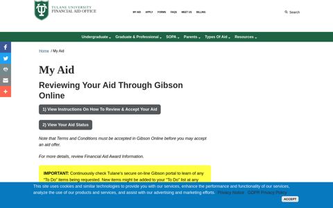 My Aid | Tulane University Office of Financial Aid