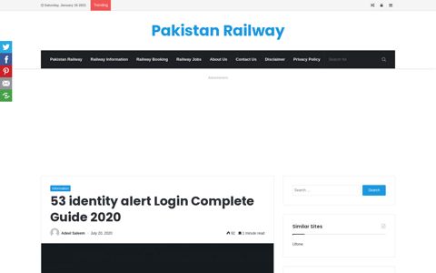 53 identity alert Login Complete Guide 2020 - Pakistan Railway