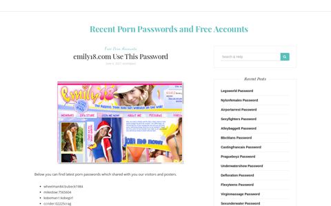 emily18.com Use This Password – Recent Porn Passwords ...