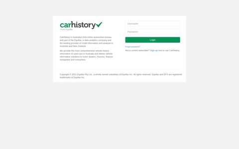 CarHistory | Login - VedaAuto