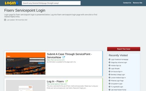 Fiserv Servicepoint Login - Loginii.com