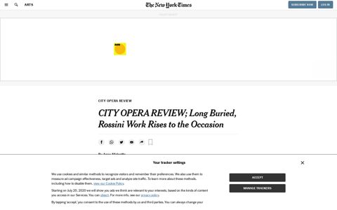 CITY OPERA REVIEW; Long Buried, Rossini Work Rises to ...
