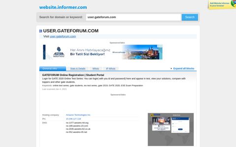 user.gateforum.com at WI. GATEFORUM Online Registration ...