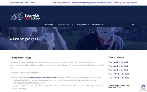 Parent portal | Swanwick Hall School