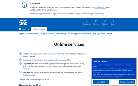 Register for Online Banking | Online Services - Halifax UK