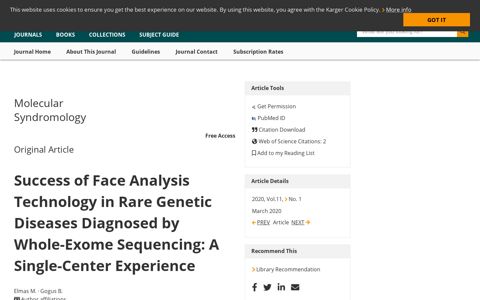 Success of Face Analysis Technology in Rare Genetic ...