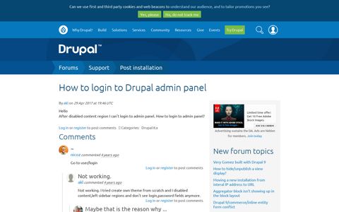 How to login to Drupal admin panel | Drupal.org