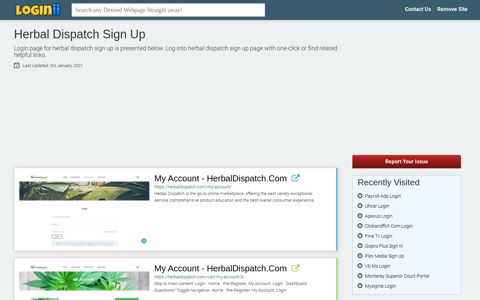 Herbal Dispatch Sign Up - Straight Path to Any Login Page!