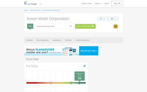 ExxonMobil Savings Plan - BrightScope