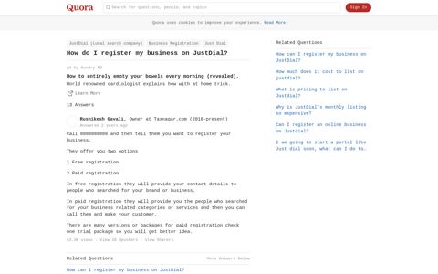How to register my business on JustDial - Quora