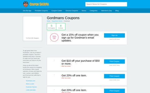 Gordmans Coupons: 5 Printable Coupons for December 2020