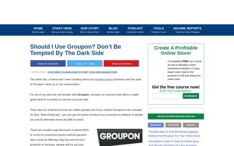 Should I Use Groupon? Don't Be Tempted By The Dark Side