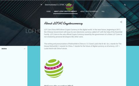 About LCFHC Cryptocurrency - International LCFHC Group
