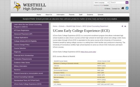 UConn Early College Experience (ECE) | Stamford Public ...