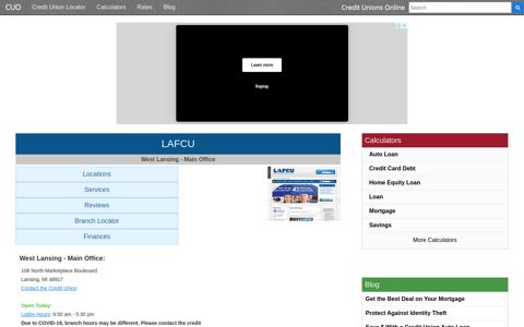 LAFCU - Lansing, MI - Credit Unions Online