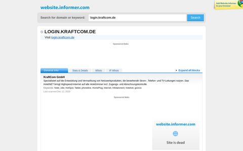 login.kraftcom.de at WI. KraftCom GmbH - Website Informer