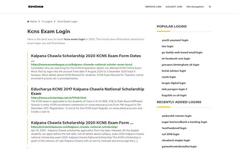 Kcns Exam Login ❤️ One Click Access