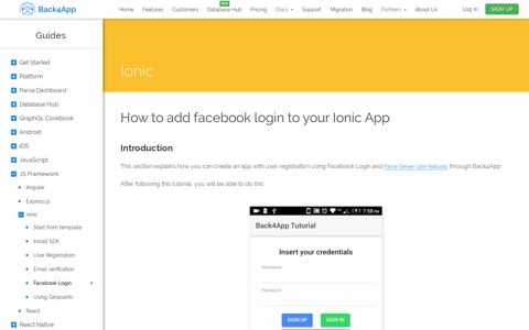 How to add facebook login to your Ionic App | Back4app Guides