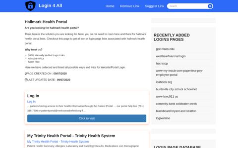 hallmark health portal - Official Login Page [100% Verified]