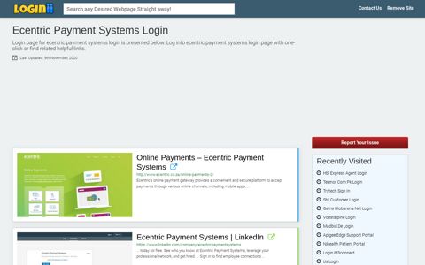 Ecentric Payment Systems Login - Loginii.com