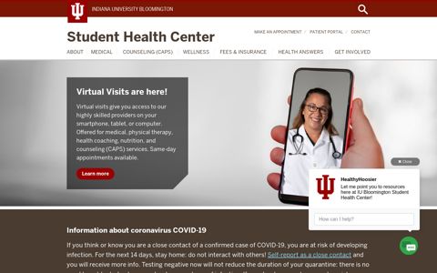 Student Health Center: Indiana University Bloomington