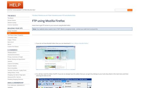 FTP using Mozilla Firefox - Uploading content - Content ...