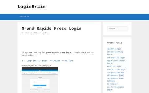 Grand Rapids Press Log-In To Your Account - Mlive - LoginBrain
