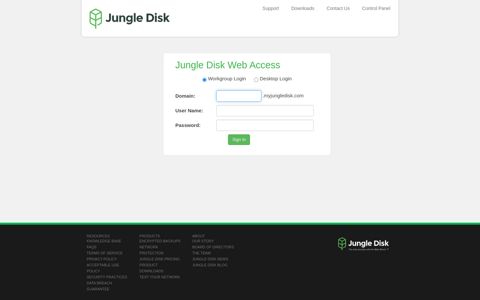 Jungle Disk Web Access