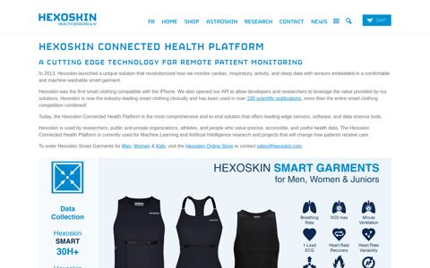 Hexoskin Connected Health Platform | Carre Technologies inc ...