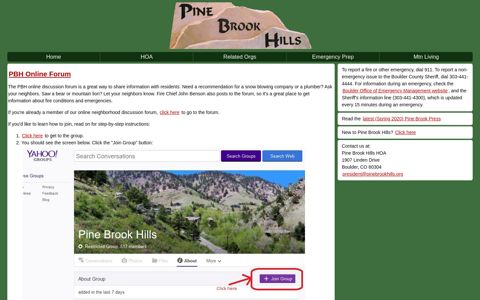PBH Online Forum - Pine Brook Hills