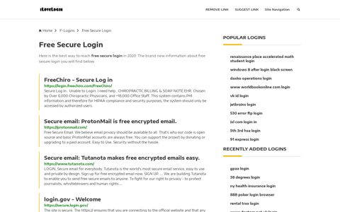 Free Secure Login ❤️ One Click Access - iLoveLogin