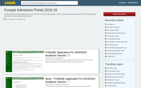 Funaab Admission Portal 2018 19 - Loginii.com