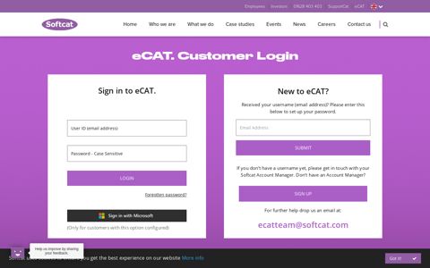 eCAT. Customer Login - Softcat