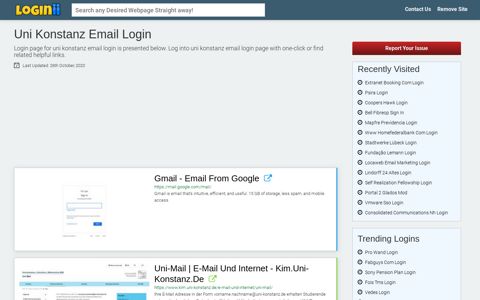 Uni Konstanz Email Login - Loginii.com
