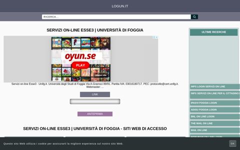 Servizi on-line Esse3 | Università di Foggia - Panoramica ...