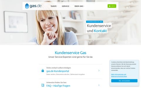 Kundenservice - gas.de | Dauerhaft sparen. Mit günstigem ...