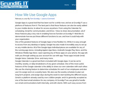 GrGoogle App Usages | Pleasant Hill Networking ... - Grundig IT