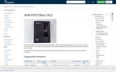 AVM FRITZ!Box 7412 - OpenWrt Project