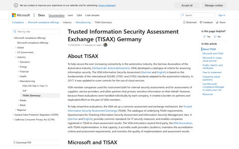 Trusted Information Security Assessment Exchange (TISAX ...