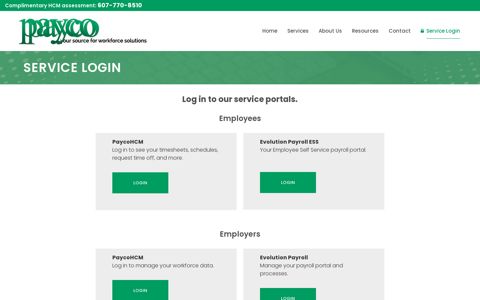 Service Login - Payco Inc
