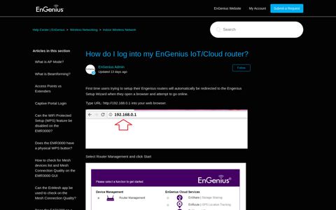 How do I log into my EnGenius IoT/Cloud router? – Help ...