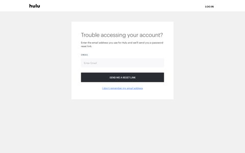 Find My Account - Hulu